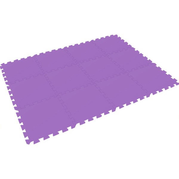 Bodenmatte Puzzlematte UNO (24 Teile), lila einfarbig