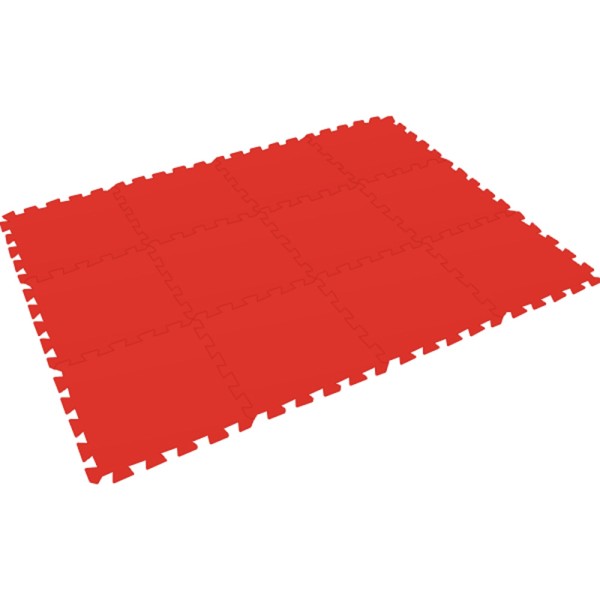 Bodenmatte Puzzlematte UNO (12 Teile) rot - 16 mm - 0+